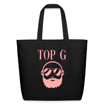 top g pink - Eco-Friendly Cotton Tote - black - Front