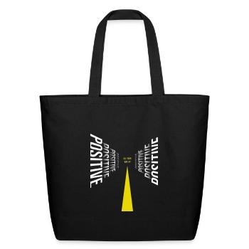 Positive - Eco-Friendly Cotton Tote - black - Front