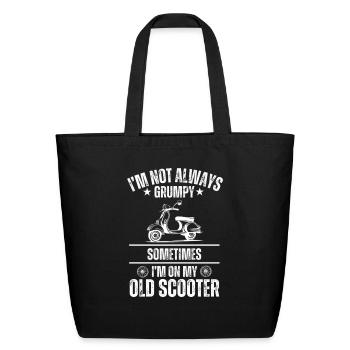 scooter - Eco-Friendly Cotton Tote - black - Front
