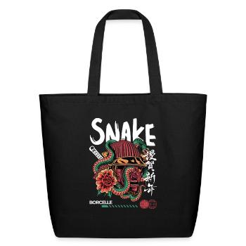 Retro Style Tees for Every Occasion - Eco-Friendly Cotton Tote - black - Front