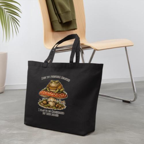 Frog Consumed by Moss Cottagecore Aesthetic - Eco-Friendly Cotton Tote