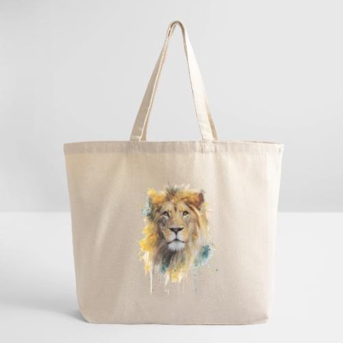 Watercolor Lion Portrait - Eco-Friendly Cotton Tote