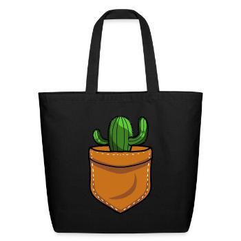 Cactus Succulant Plants Garden Gardening - Eco-Friendly Cotton Tote - black - Front