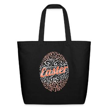 Ornaments Egg On Easter - Eco-Friendly Cotton Tote - black - Front