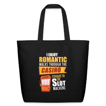 Casino Machine Roulette - Eco-Friendly Cotton Tote - black - Front