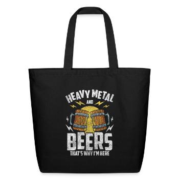 Heavy Metal Hard Rock Death Metal - Eco-Friendly Cotton Tote - black - Front