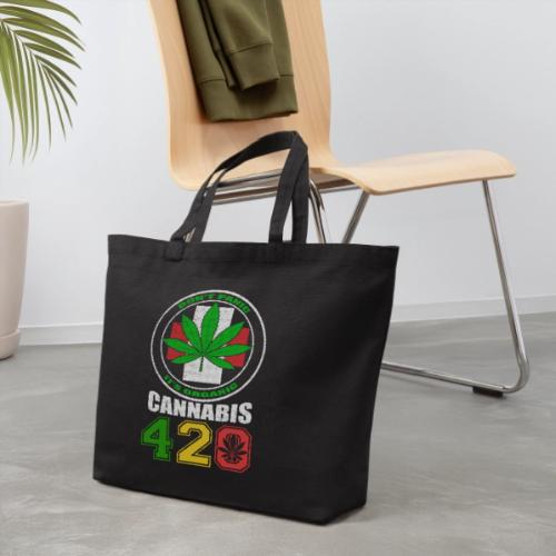 Lighthearted 420 Organic Ganja Weed Marijuana Desi - Eco-Friendly Cotton Tote