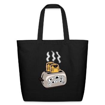 Pug Tarts Frosted Breakfast Pugstries - Eco-Friendly Cotton Tote - black - Front