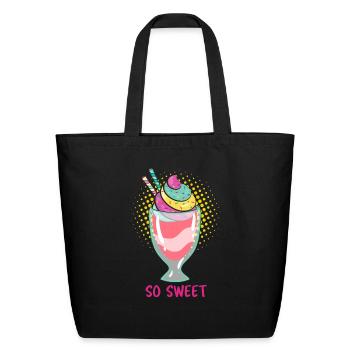 So sweet - Eco-Friendly Cotton Tote - black - Front