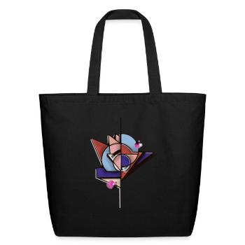 Abstract Bird - Eco-Friendly Cotton Tote - black - Front