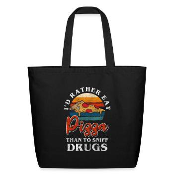 Drug-Free Dependent Restart - Eco-Friendly Cotton Tote - black - Front