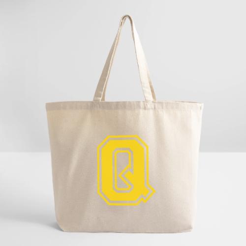 Letter Q – Capital Athletic Alphabet Monogram - Eco-Friendly Cotton Tote