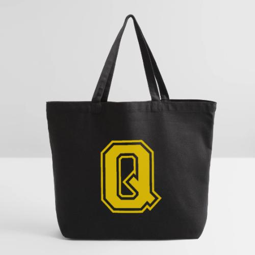 Letter Q – Capital Athletic Alphabet Monogram - Eco-Friendly Cotton Tote