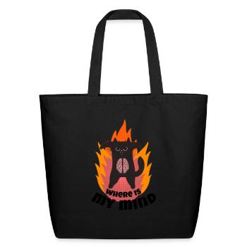 Hungry Cat - Eco-Friendly Cotton Tote - black - Front