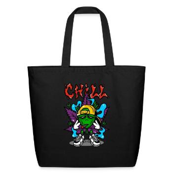 Chill Alien - Eco-Friendly Cotton Tote - black - Front