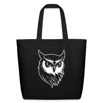 Owl Bird Birds - Eco-Friendly Cotton Tote - black - Front