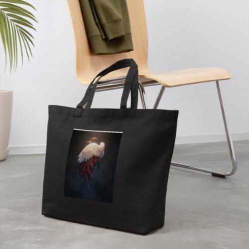 Angel vs Demon Wings Dark Aesthetic Gothic T-Shirt - Eco-Friendly Cotton Tote