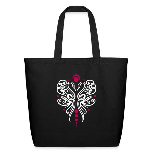 Two snakes, butterfly, wings, moon - Eco-Friendly Cotton Tote