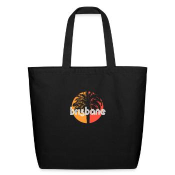 Brisbane Australia Artistic Vacation Souvenir - Eco-Friendly Cotton Tote - black - Front