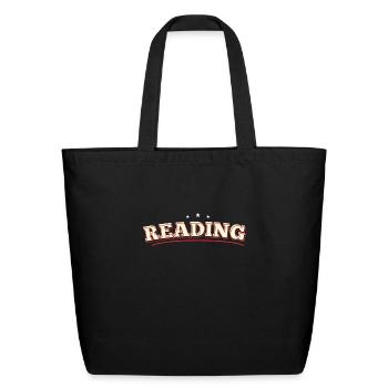 Reading - Eco-Friendly Cotton Tote - black - Front