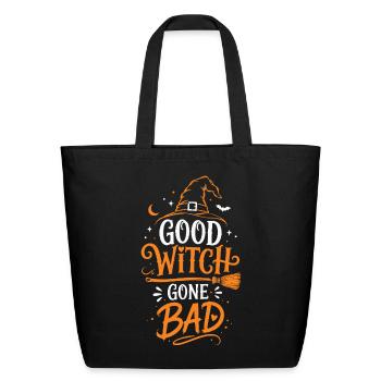 Good Witch Gone Bad Tshirt - Eco-Friendly Cotton Tote - black - Front