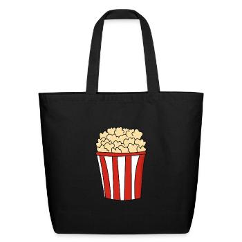 POPCORN - Eco-Friendly Cotton Tote - black - Front