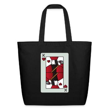 49 playing card - Eco-Friendly Cotton Tote - black - Front