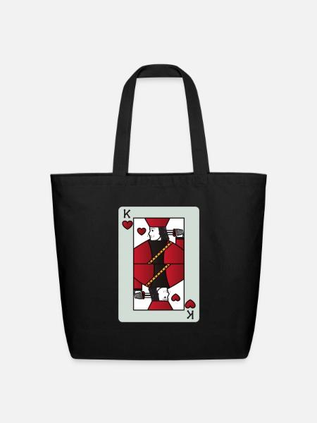 49 playing card - Eco-Friendly Cotton Tote - black
