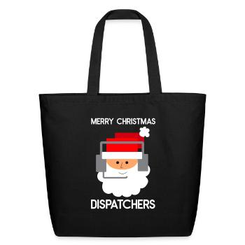 Merry Christmas 911 Dispatcher - Eco-Friendly Cotton Tote - black - Front