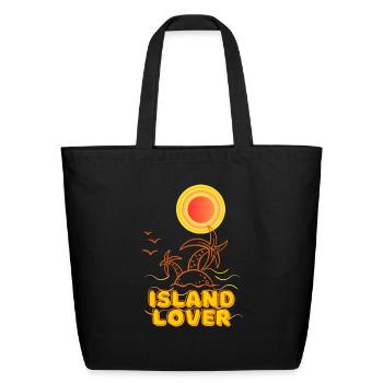 Island Lover - Eco-Friendly Cotton Tote - black - Front