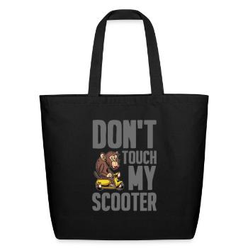 scooter - Eco-Friendly Cotton Tote - black - Front