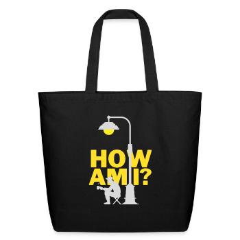 TIRED - Eco-Friendly Cotton Tote - black - Front