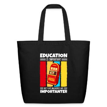 Casino Machine Arcade - Eco-Friendly Cotton Tote - black - Front