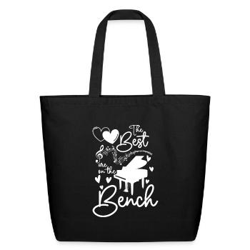 Musician Music Piano Player Music School - Eco-Friendly Cotton Tote - black - Front