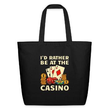 Cool Casino Lover Art Casino Gambling Gambler - Eco-Friendly Cotton Tote - black - Front