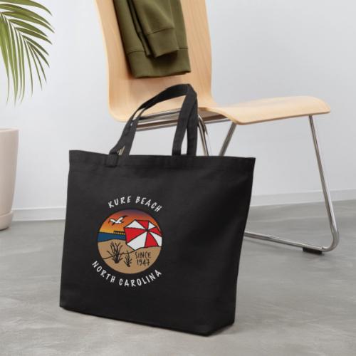 Kure Beach Sunrise-White Lettering-Front Only - Eco-Friendly Cotton Tote