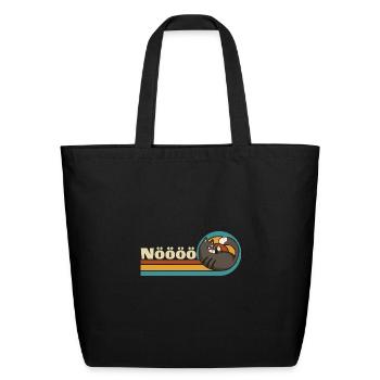 funny cat - Eco-Friendly Cotton Tote - black - Front