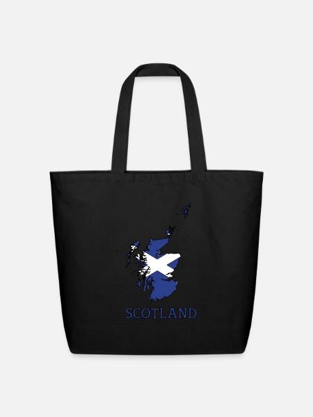 scotland - Eco-Friendly Cotton Tote - black