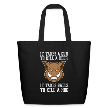 Hog Hunter - Eco-Friendly Cotton Tote - black - Front