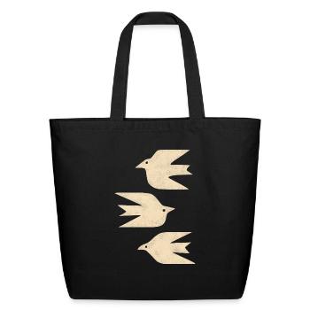 Doves In Flight - Eco-Friendly Cotton Tote - black - Front