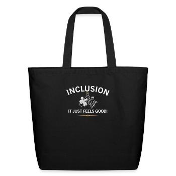 INCLUSION FEELS GOOD - Eco-Friendly Cotton Tote - black - Front