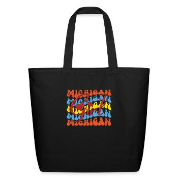 Michigan Girl Michigander I Love Michigan Home - Eco-Friendly Cotton Tote - black - Front