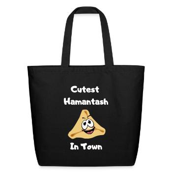 Cutest Hamantash In Town - Eco-Friendly Cotton Tote - black - Front