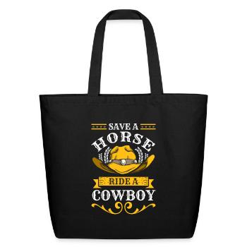 Wild West Freedom America Revolver - Eco-Friendly Cotton Tote - black - Front