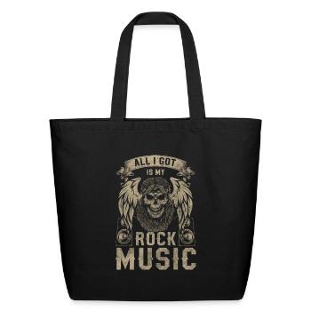 Rock Hard Rock Singer Energy - Eco-Friendly Cotton Tote - black - Front