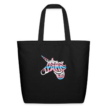 PROTECT TRANS KIDS - Eco-Friendly Cotton Tote - black - Front
