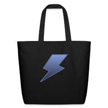 lightning bolt blue - Eco-Friendly Cotton Tote - black - Front