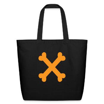 Dog bones - Eco-Friendly Cotton Tote - black - Front