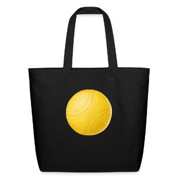 Yellow ball - Eco-Friendly Cotton Tote - black - Front
