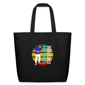 Tummy Ache Survivor - Eco-Friendly Cotton Tote - black - Front
